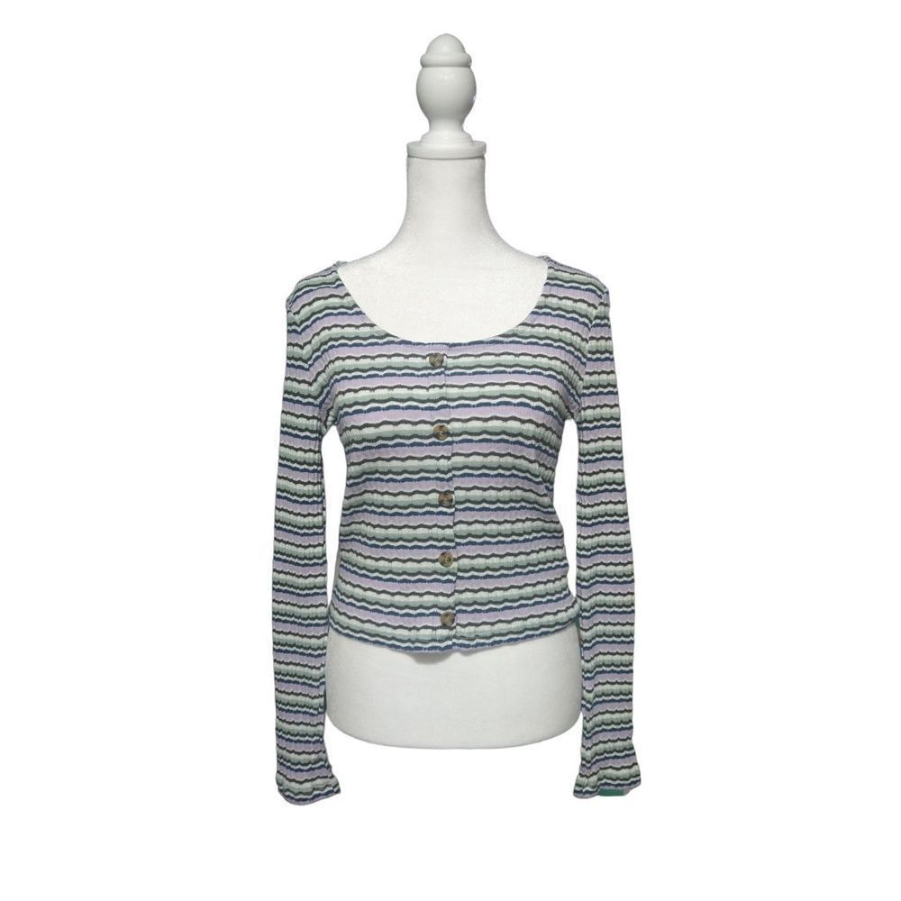 NEW With Tags, Hippie Rose Cropped Long-Sleeve Top, Medium